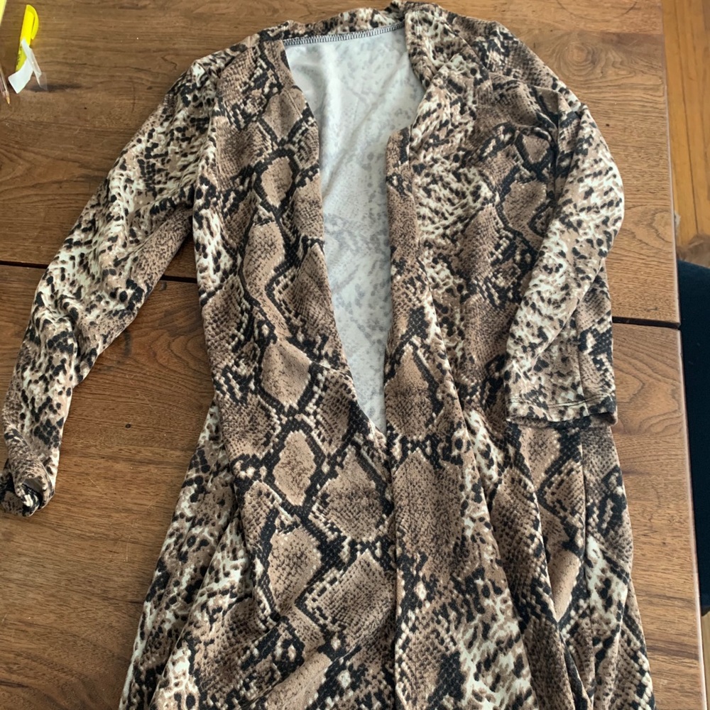 Snake skin print sweater